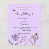 Het huwelijk van wilde bloemen schendt de uitnodig flyer (Voorkant)