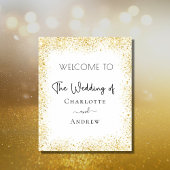 Het huwelijk van witte gouden enkels welkom poster