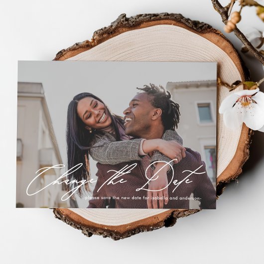 Het huwelijk verandert de Datum met de Nieuwe Foto Aankondiging
