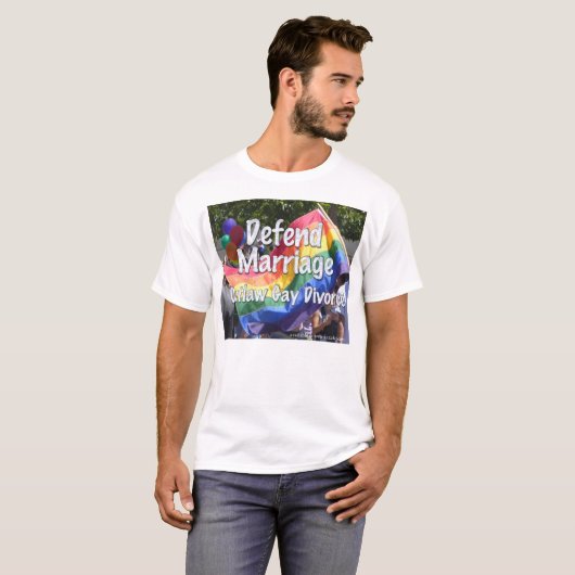 Het huwelijk verdedigen t-shirt (Voorkant volledig)