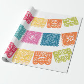 Het huwelijk - Weddenschap Papel Picado Wedding Cadeaupapier (Uitgerold)