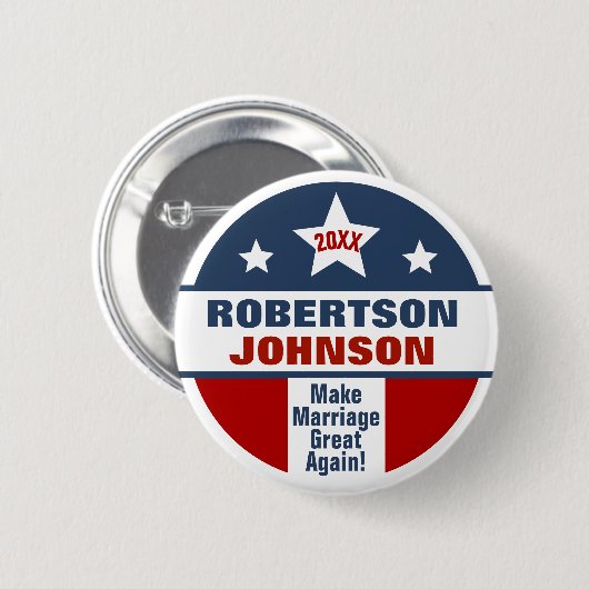 Het huwelijk weer goed maken ronde button 5,7 cm (Voorkant /achterkant)