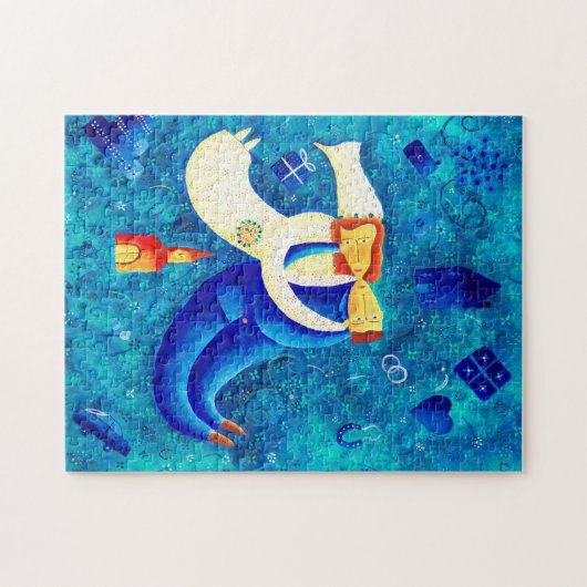 Het Huwelijks Schilderij Hedendaagse Kunst Legpuzzel (Horizontaal)