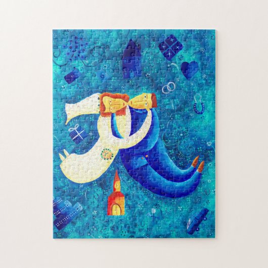 Het Huwelijks Schilderij Hedendaagse Kunst Legpuzzel (Verticaal)