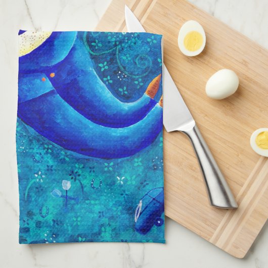 Het Huwelijks Schilderij Hedendaagse Kunst Theedoek (Quarter Fold)