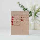 Het huwelijksattest Wolfgang, Mozart en Weber Briefkaart (Staand voorkant)