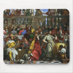Het huwelijksfeest op Cana, detail van muzikanten  Muismat