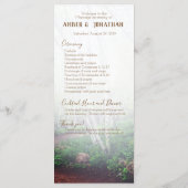 Het huwelijksprogramma van Enchanted Forest Programmakaart (Achterkant)