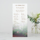Het huwelijksprogramma van Enchanted Forest Programmakaart (Staand voorkant)