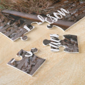 Het huwelijksvoorstel Marry Me Photo White Script  Legpuzzel (Zijkant)