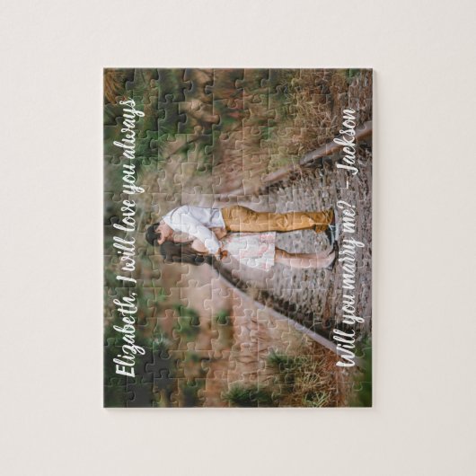 Het huwelijksvoorstel trouwt me Uniek Manuscript & Legpuzzel (Verticaal)