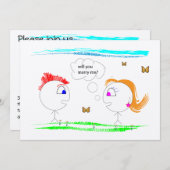 Het huwelijksvoorstel van Lili - MARRY ME Kaart (Voorkant / Achterkant)