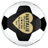 Het huwelijksvoorstel, wil je met me trouwen? voetbal (Gedraaid)