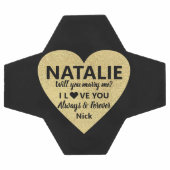 Het huwelijksvoorstel, wil je met me trouwen? voetbal (Enkel)