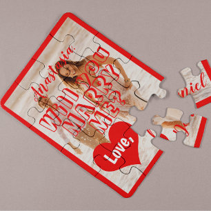 Het huwelijksvoorstel zal je met me trouwen met je legpuzzel