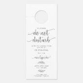 Het huwelijksweekeinde niet storen deurhanger (Voorkant)