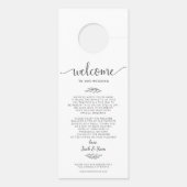 Het huwelijksweekeinde niet storen deurhanger (Achterkant)