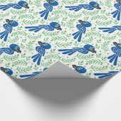 Het Hyacinth Macaw Pattern Cadeaupapier (Hoek)