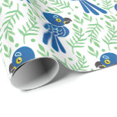 Het Hyacinth Macaw Pattern Cadeaupapier (Rol Hoek)