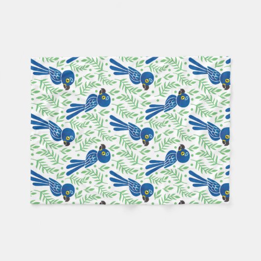 Het Hyacinth Macaw Pattern Fleece Deken (Voorkant (Horizontaal))