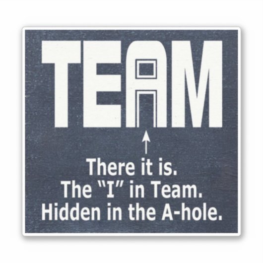 Het I in Team Sticker (Voorkant)