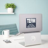Het I in Team Sticker (Laptop op bureau)