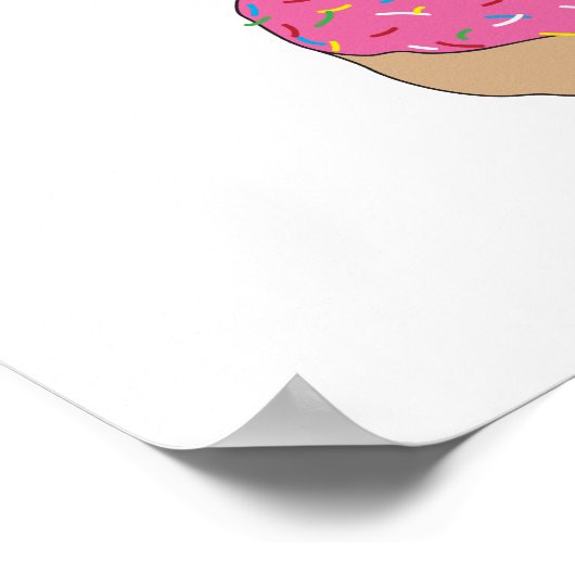 Het "I Love Donuts"-Poster Poster (Hoek)