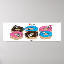 Het "I Love Donuts"-Poster