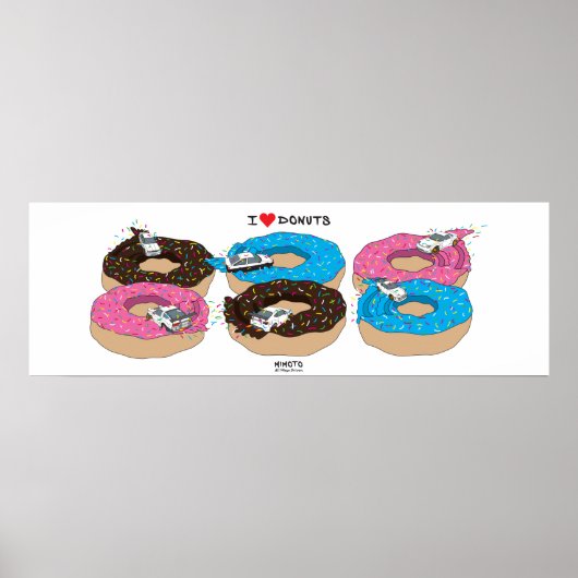 Het "I Love Donuts"-Poster Poster (Voorkant)
