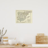 Het Iberisch schiereiland Poster (Keuken)