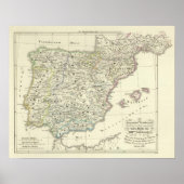 Het Iberisch schiereiland Poster (Voorkant)