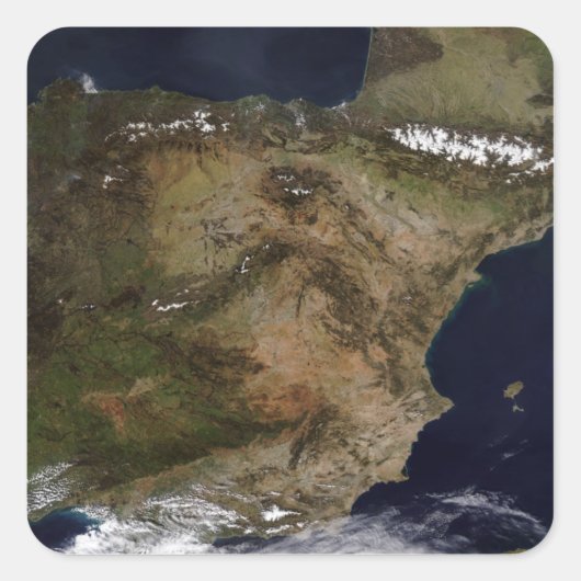 Het Iberisch schiereiland Vierkante Sticker (Voorkant)