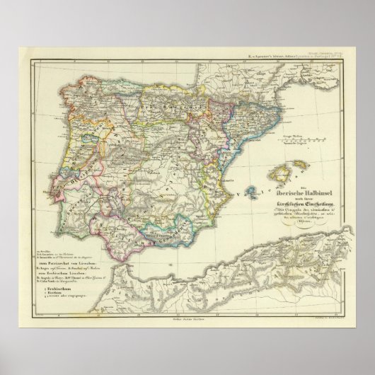 Het Iberisch schiereiland voor hun kerk Poster (Voorkant)