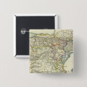 Het Iberisch schiereiland voor hun kerk Vierkante Button 5,1 Cm (Voorkant /achterkant)