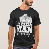 Het Ice Cream-Man komt met een cd-ijsvrachtwagen  T-shirt (Voorkant)