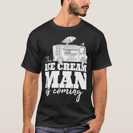 Het Ice Cream-Man komt met een cd-ijsvrachtwagen  T-shirt (Voorkant)