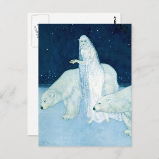 Het Ice Maiden Fine Art-Briefkaart Briefkaart (Voorkant / Achterkant)