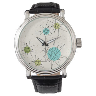 Het iconische AtoomHorloge van het Leer Starbursts Horloge