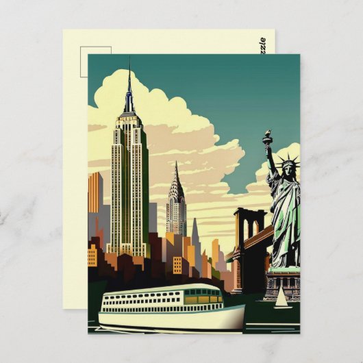Het iconische Briefkaart van New York (Voorkant / Achterkant)