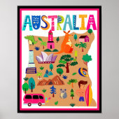 Het iconische Landmarks & Wildlife Poster van Aust (Voorkant)