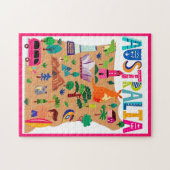 Het iconische Landmarks & Wildlife Poster van Aust Legpuzzel (Horizontaal)