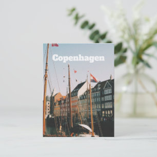 Het iconische Nyhavn, Kopenhagen, Denemarken Feestdagenkaart