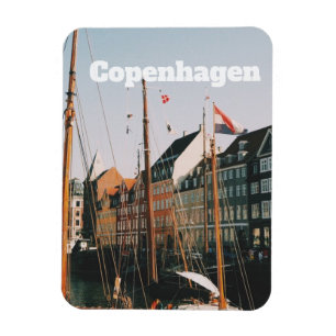 Het iconische Nyhavn, Kopenhagen, Denemarken Magneet