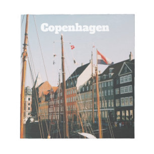 Het iconische Nyhavn, Kopenhagen, Denemarken Notitieblok