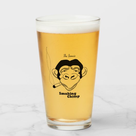 Het iconische rookglas van chimpansees glas (Voorkant gevuld)