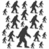 Het iconische Sasquatch Bigfoot zwart silhouet is  Sticker (Voorkant)