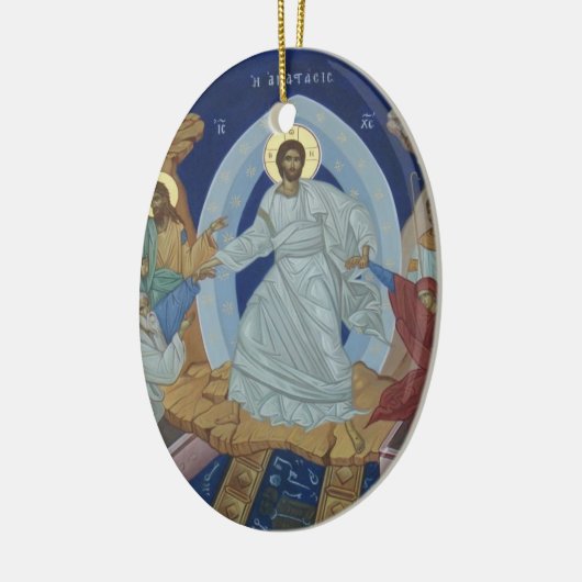 Het icoon van de opstanding van Jezus Christus Keramisch Ornament (Links)