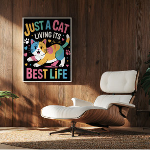 Het ideale bestaan van Serene Feline Poster