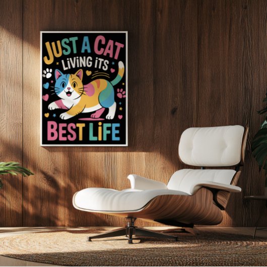 Het ideale bestaan van Serene Feline Poster