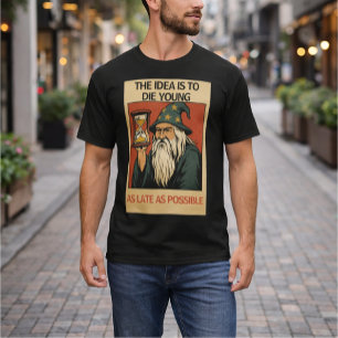 Het idee is om zo jong mogelijk zo laat mogelijk t t-shirt